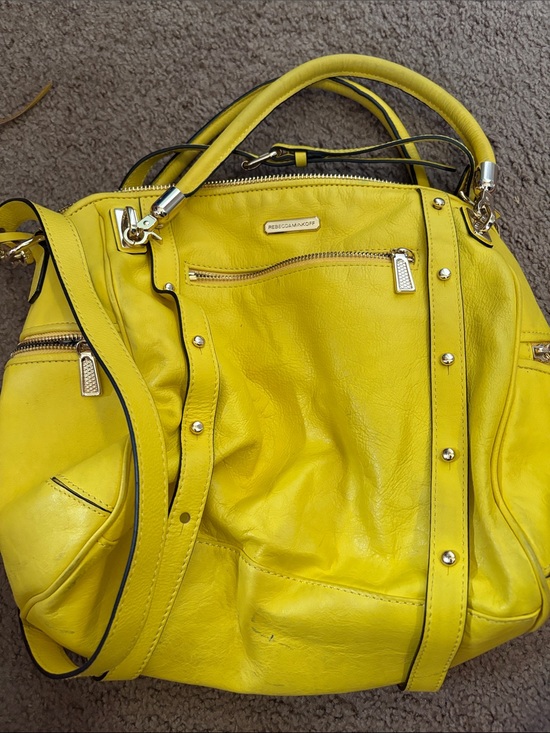 Rebecca Minkoff Handbags - Rebecca Minkoff Yellow Leather Shoulder Bag with Gold Hardware